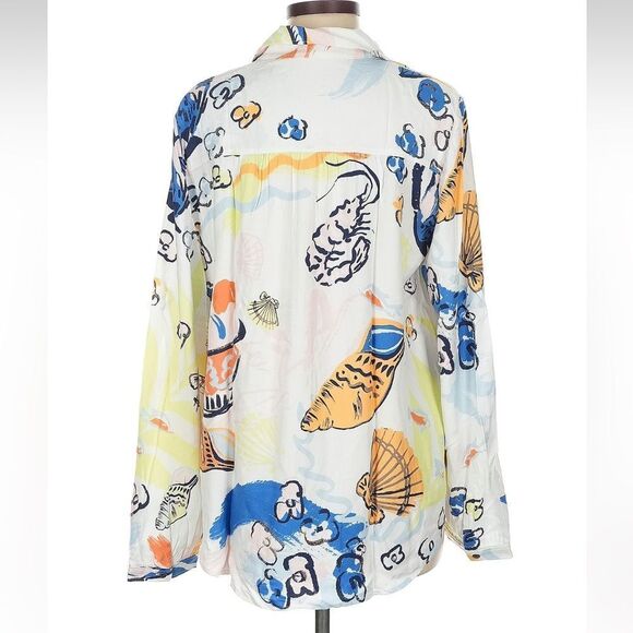 Maeve Alida contrast button down shirt - Picture 4 of 5